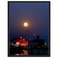Mystical Fall Full Moon framed canvas wall art featuring celestial design and warm autumn colors, by CaliCuration.