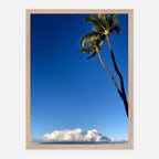 Framed Hawaii Volcano Clouds and Pacific Scene print by CaliCuration, featuring vibrant volcanic landscape and ocean views.