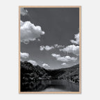 Black and white mounted framed poster of a German river view from the Studio Edition Spring 26 travel collection.