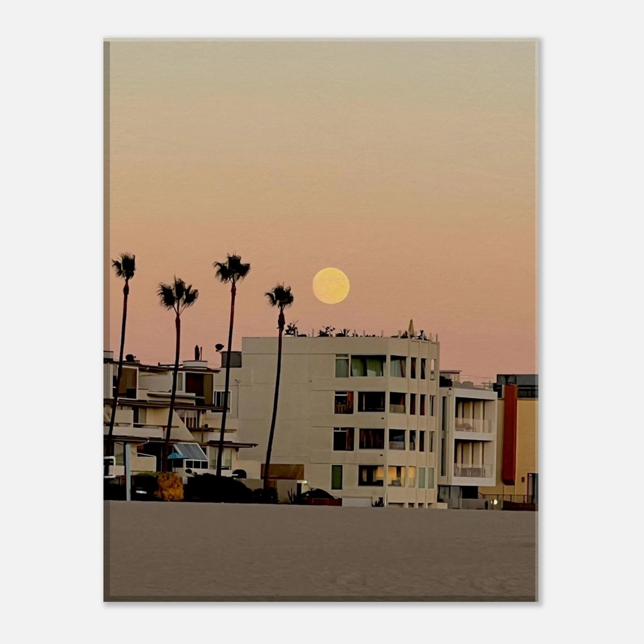 California canvas wall art print featuring a SoCal beach scene, ideal for bedroom wall hanging, by My Store.