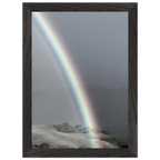 Black and white framed poster of Post Summer Storm Rainbow from California Central Coast travel collection, mounted print by My Store.