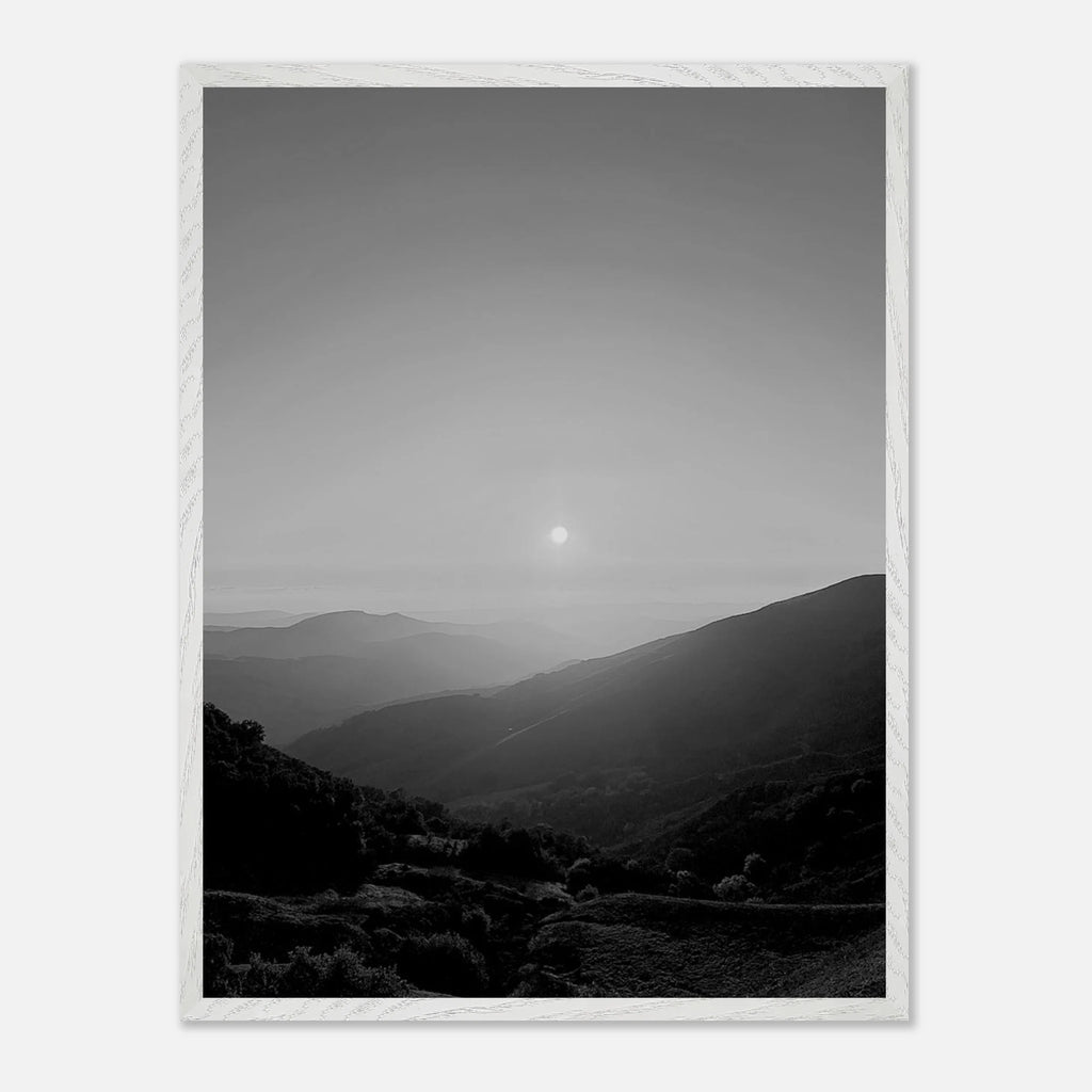 Black and white mounted framed poster of California Central Coast sunset from the My Store travel collection, Studio Edition Spring 26.