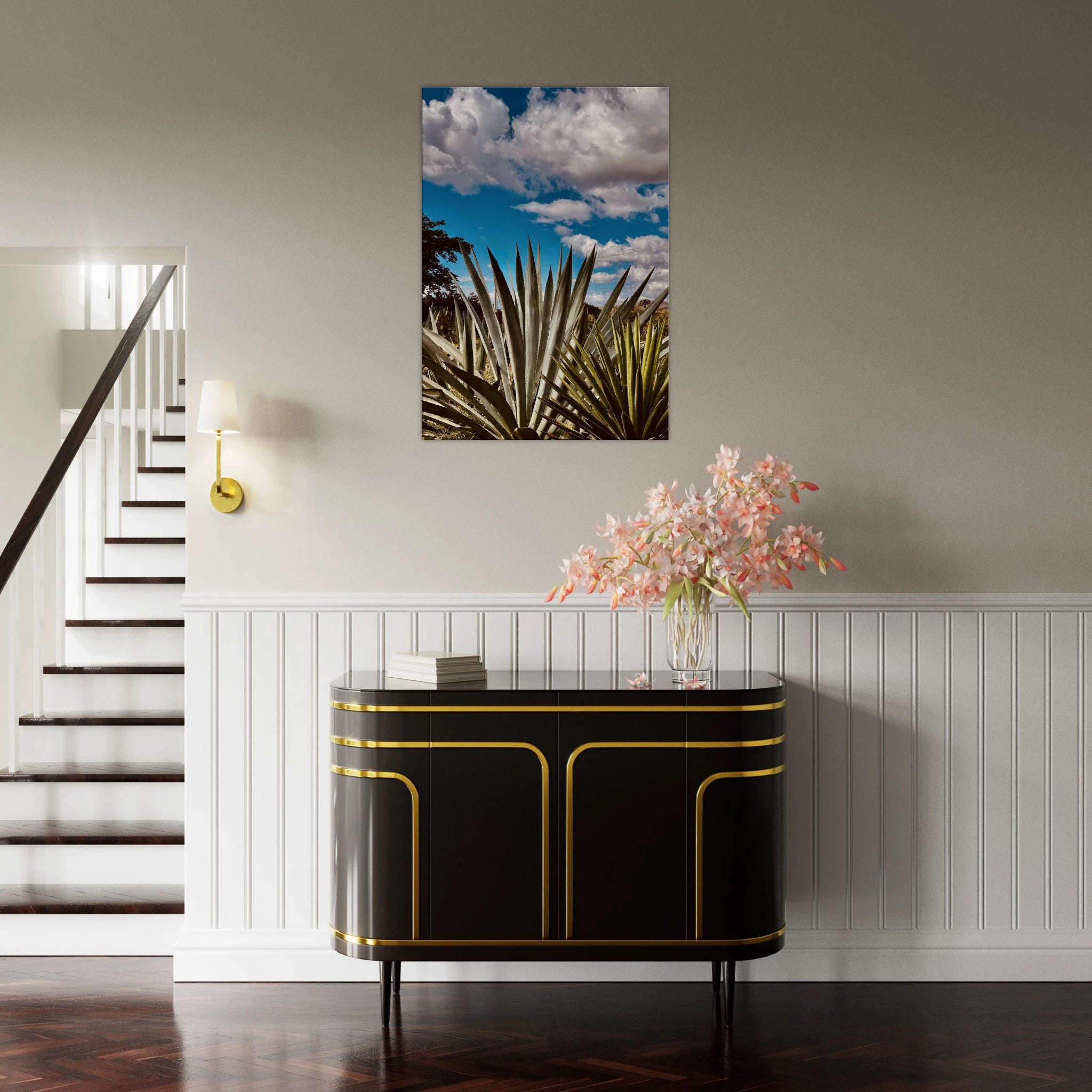 Oaxaca Desert canvas artwork featuring mezcal plantation from the Spring '26 travel collection.