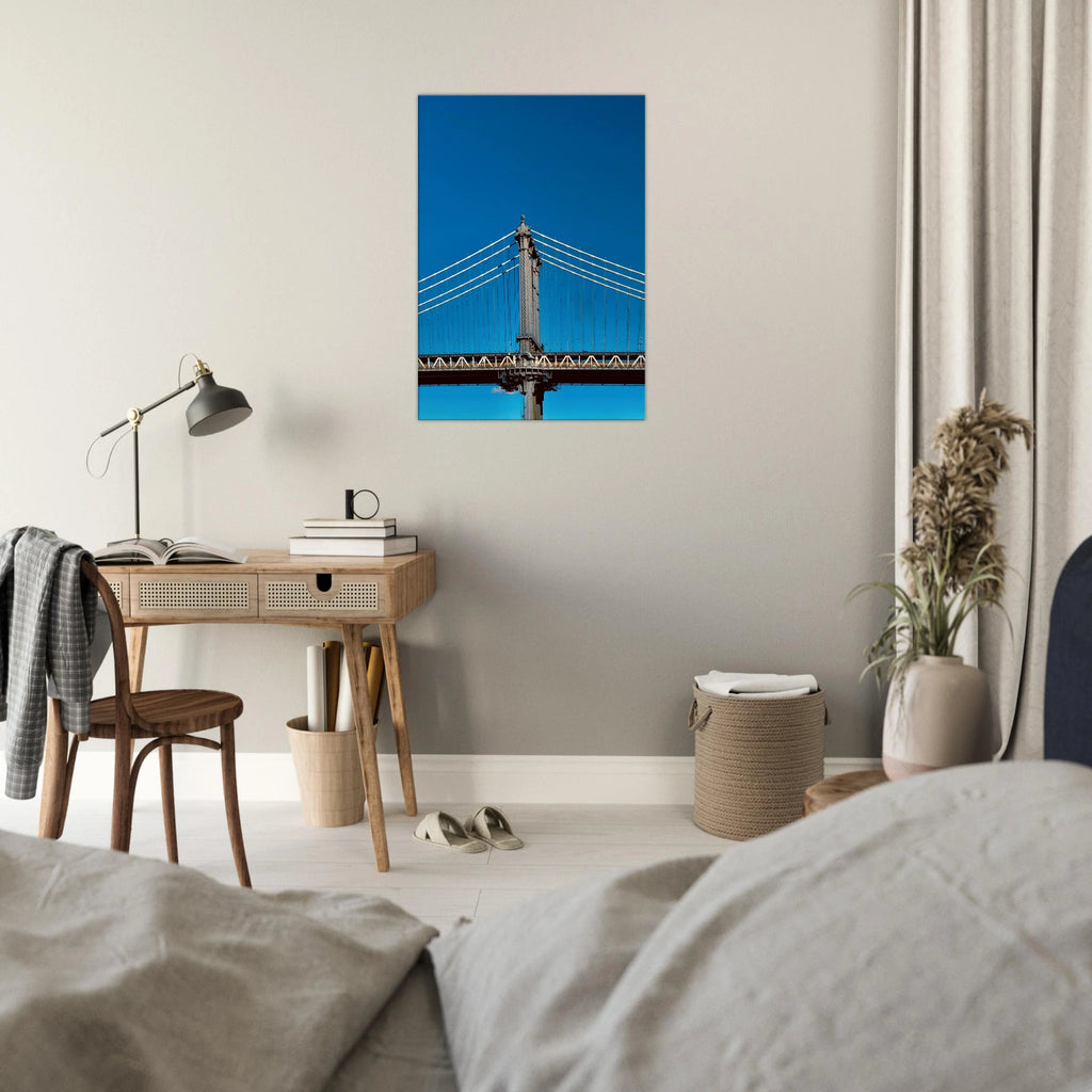 Manhattan Bridge NYC canvas print by My Store, depicting a sunny winter day in New York City, ideal for home decor.