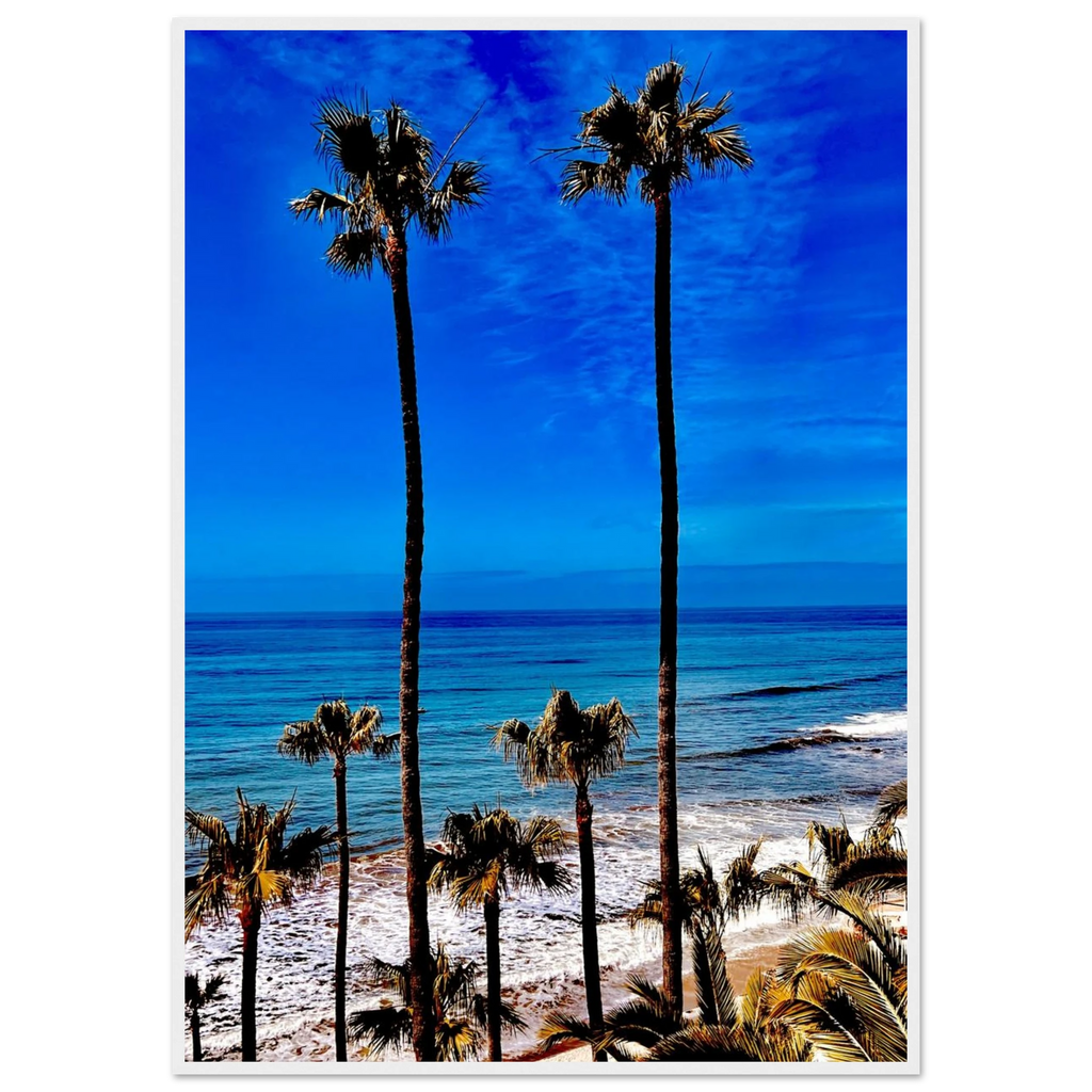 Malibu Palm Tree family framed poster by CaliCuration, California art print with spring '26 studio edition on high-quality print material.