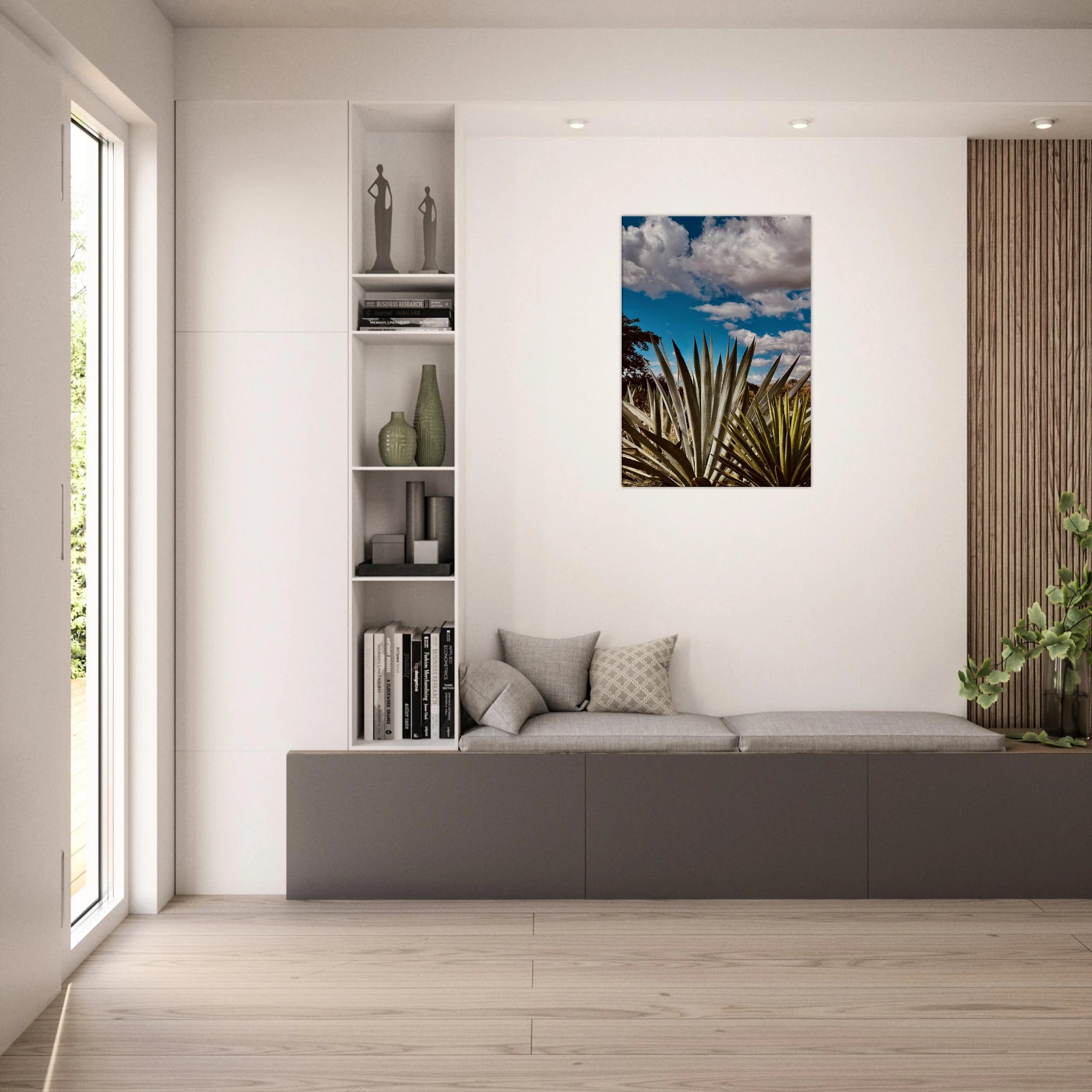 Oaxaca Desert canvas artwork depicting a mezcal plantation, part of the Spring'26 travel collection by Studio Edition.