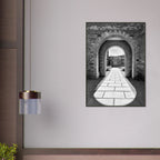 Cotswolds Estate aluminum framed black and white poster featuring summer light and shadows, part of the Studio Edition travel art collection.
