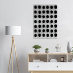 Black and white Monochrome Skull Grid canvas wall art by My Store, minimalist abstract photography for modern home decor.