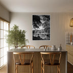 Black and white framed print of Upstate NY summer lake scene from the Studio Edition travel collection, ideal for home decor.