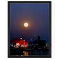 Mystical Fall Full Moon framed canvas wall art by CaliCuration featuring a celestial scene with a vibrant fall full moon.