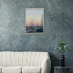 Framed canvas print of Summer Evening Marina Del Rey, California with nautical themes and chic tones, Studio Edition by My Store.