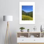 High-quality framed art print of Malibu Canyon in spring bloom wildflowers, showcasing vibrant California landscape art.