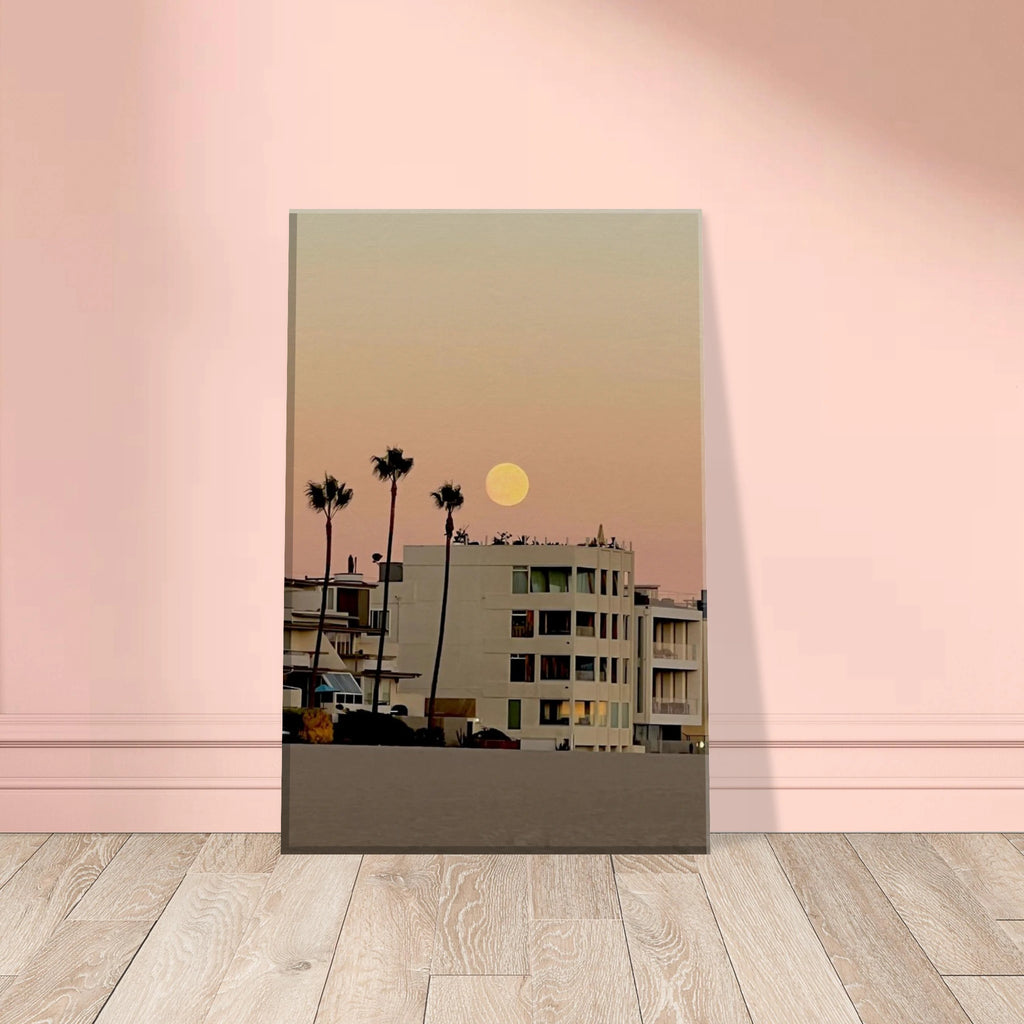 California beach wall art print by MOODY SoCal featuring a coastal scene on canvas, ideal for bedroom wall hanging decor.
