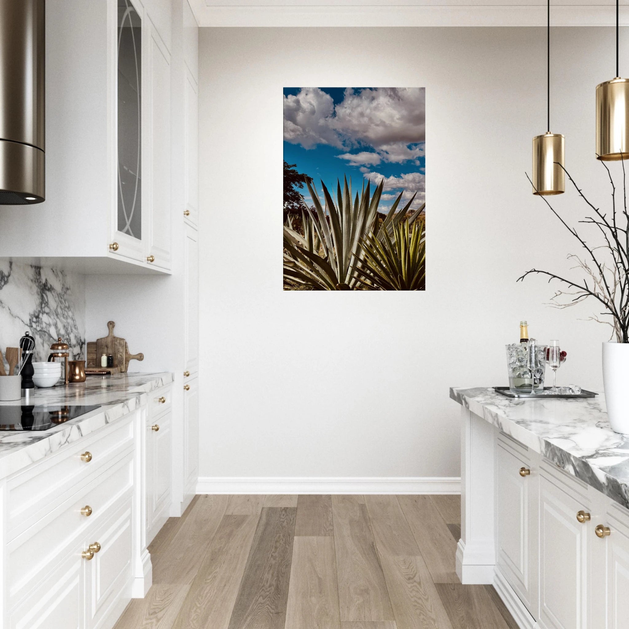 Oaxaca Desert canvas artwork featuring a mezcal plantation from the Travel Collection by My Store.