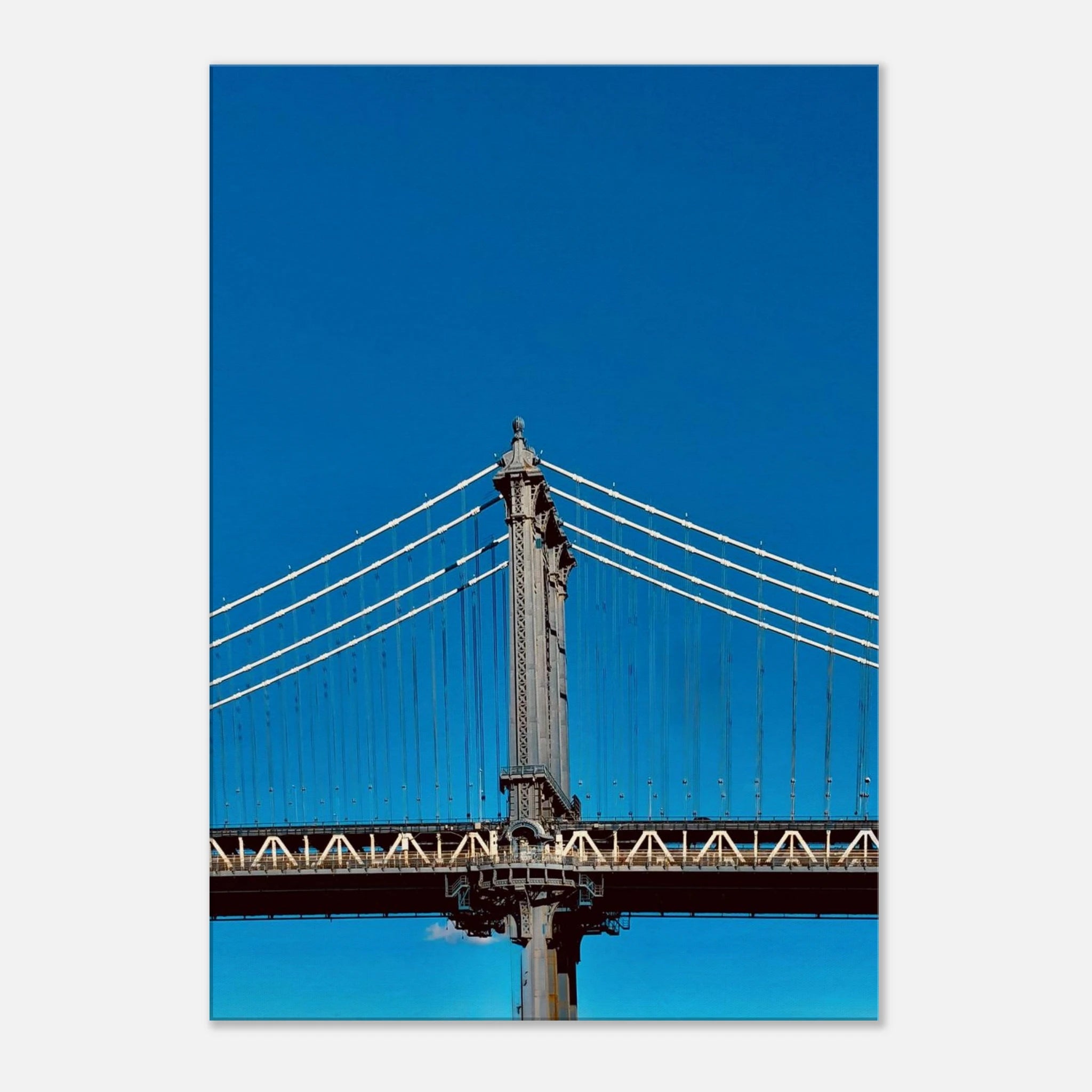 Sunny Winter Day canvas print featuring Manhattan Bridge in NYC, suitable for home decor from My Store's travel collection.