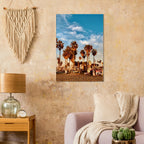 SoCal Beach canvas print featuring edgy palm trees and graffiti design, California-inspired artwork in a studio edition print.