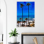 Malibu Palm Tree Family framed art print by CaliCuration, featuring California landscape with a spring 2026 studio edition design.