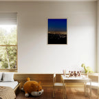 Premium wooden framed canvas print of Los Angeles Downtown Nightglow, elegant home wall art, California canvas, Studio Edition.