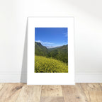 High-quality framed art print of Malibu Canyon in spring bloom wildflowers, showcasing California landscape art by My Store.