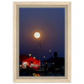 Mystical Fall Full Moon wooden framed canvas print from CaliCuration's Travel Collection, featuring a spring-themed full moon scene.