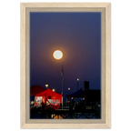Mystical Fall Full Moon wooden framed canvas print from CaliCuration's Travel Collection, featuring a spring-themed full moon scene.