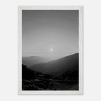 Black and white mounted framed poster of California Central Coast sunset from the Studio Edition travel collection.