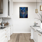 Framed canvas print of NYC One World Trade sunlight reflection, part of the Travel Collection studio edition artwork.