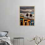 Framed canvas artwork of two palm trees in Oaxaca Mexico, from CaliCuration's Mexico travel collection, studio edition spring 2026.