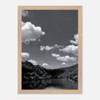 Black and white mounted framed poster of a German river view from the My Store travel collection, studio edition spring 2026.