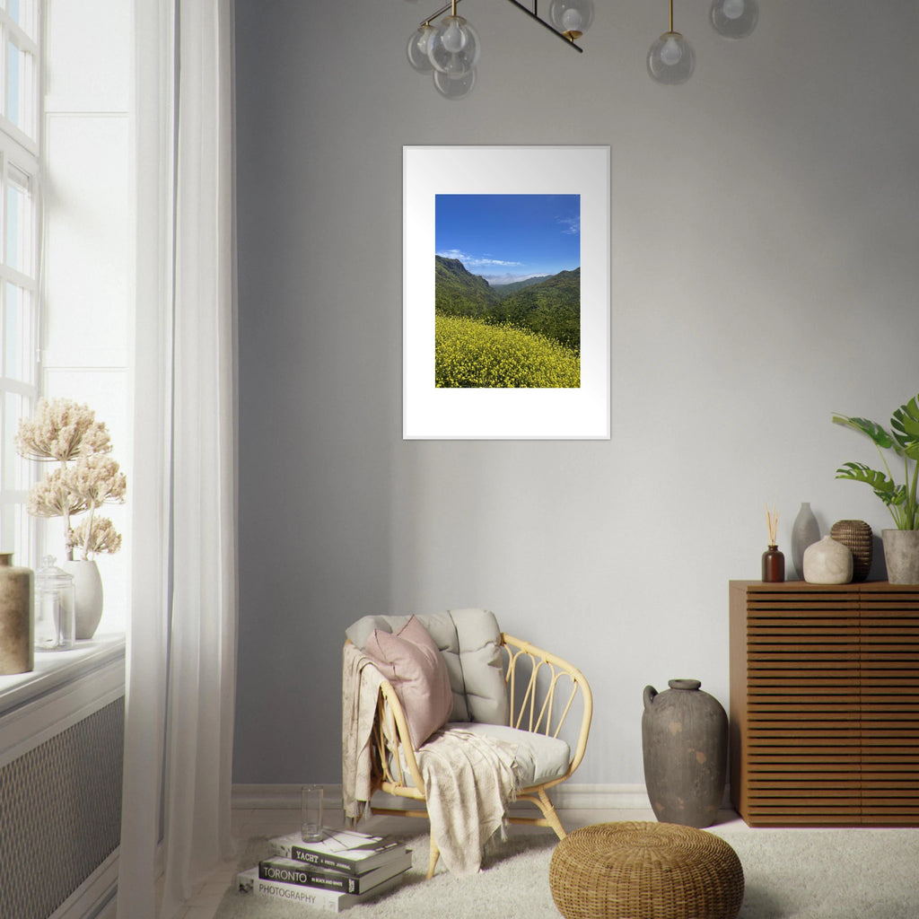 High-quality framed art print of Malibu Canyon spring wildflowers, California poster art by My Store, showcasing vibrant natural scenery.
