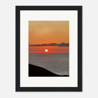 Magical Mediterranean Sunset framed wall art print, vibrant travel collection poster for home decor, studio edition, colorful landscape scene
