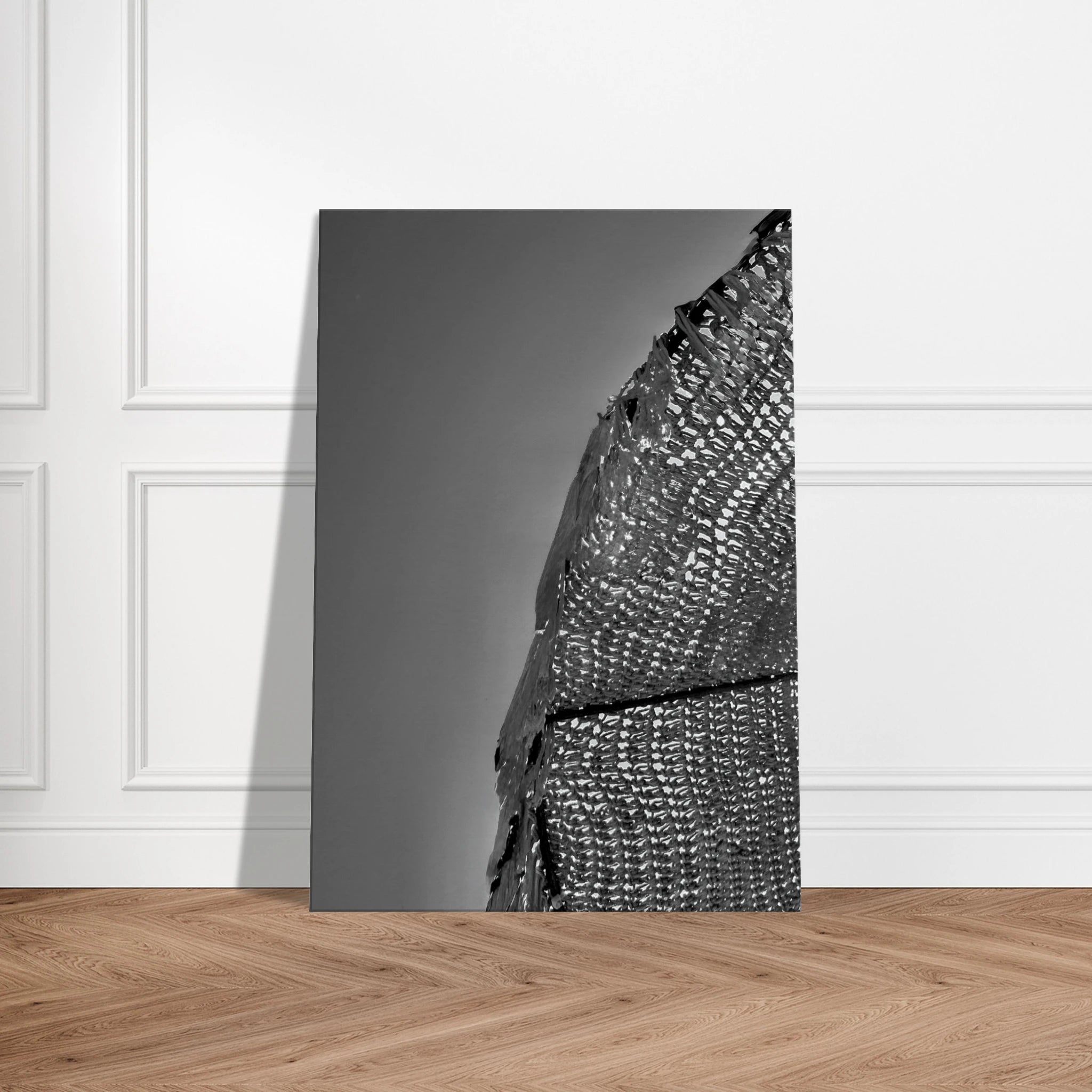 Minimalist black and white abstract canvas wall art from My Store's Architectural Light Study Travel Collection, Spring 26 edition.