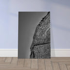 Minimalist black and white abstract canvas wall art from the Architectural Light Study travel collection, Studio Edition Spring 2026.