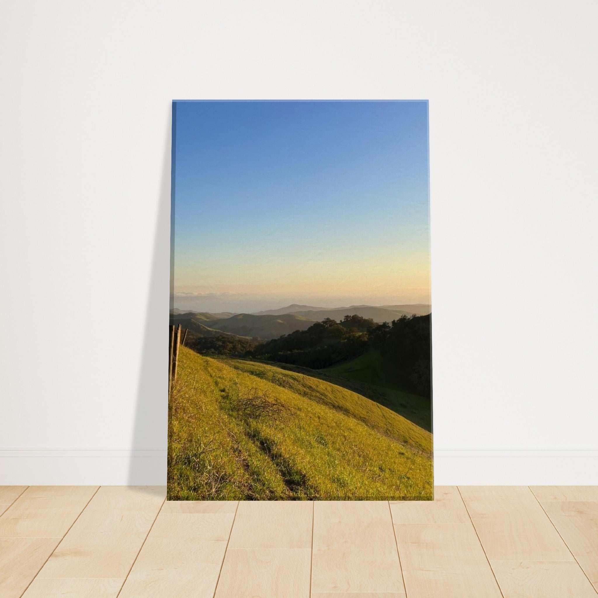 California canvas wall art depicting a Central Coast sunset, printed on high-quality canvas for vibrant coastal decor.