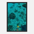 Vibrant tropical summer coastal artwork framed print featuring natural beach scenery, part of the Studio Edition travel collection.