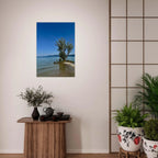 Aluminum print of a majestic tree on a European lake, nature-inspired wall art from the Travel Collection by My Store.