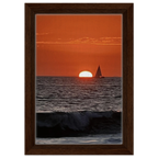 Southern California Red Sunset framed canvas print by CaliCuration featuring vibrant sunset colors and scenic coastal landscape.