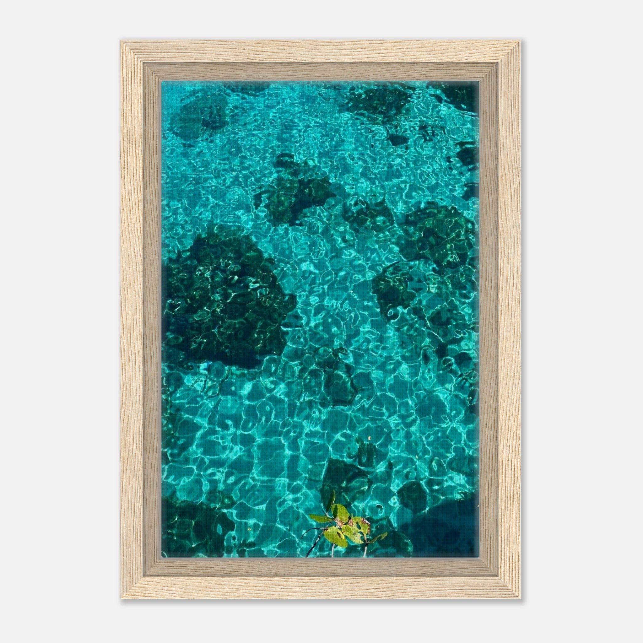 Vibrant tropical summer coastal artwork framed print from the Studio Edition Travel Collection, showcasing natural beach scenery on canvas.