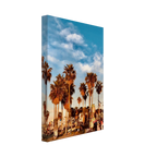 SoCal Beach canvas print featuring palm trees and graffiti-inspired California wall art on high-quality print material.