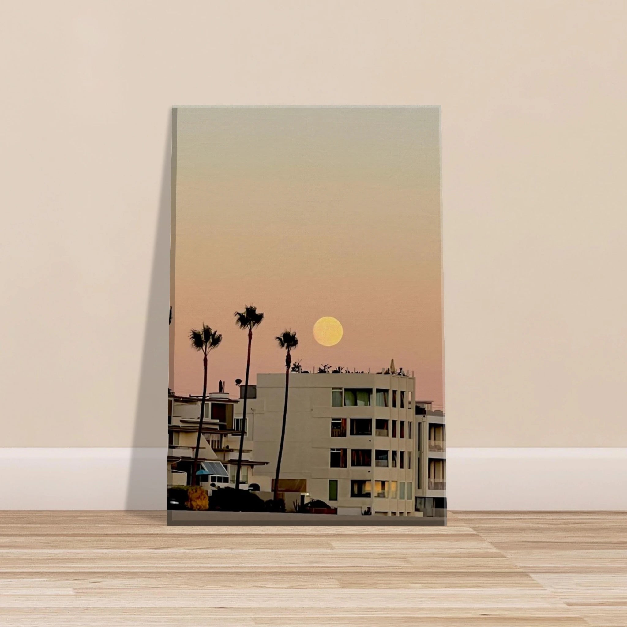 California canvas beach wall art print by My Store, featuring a relaxed SoCal beach scene perfect for bedroom wall decor.