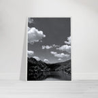 Black and white mounted framed poster of a German river view from the Studio Edition Spring 2026 travel collection.
