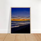 California SUNSET WALL Art print by CaliCuration featuring Venice Beach scene on a wooden framed canvas, spring 2026 studio edition.
