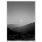 Black and white mounted framed poster of California Central Coast sunset from the travel collection, showcasing scenic coastal landscape.