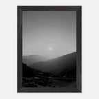 Black and white mounted framed poster of California Central Coast sunset from the Studio Edition travel collection.