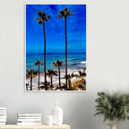 CaliCuration Malibu Palm Tree Family framed print, California art poster with vibrant spring design on high-quality print material.
