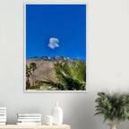 Palm Springs Cloud mounted wooden framed poster featuring California landscape art, perfect for home decor in a studio edition.