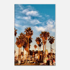 SoCal Beach canvas print featuring edgy palm trees and graffiti design, California-themed artwork on high-quality print material.