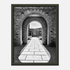 Black and white Cotswolds Estate aluminum framed poster featuring summer light and shadows, part of the My Store travel collection print series.
