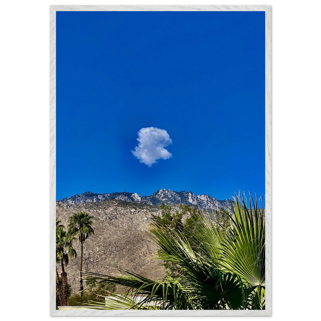 Palm Springs Cloud mounted wooden framed poster featuring California landscape art, spring 2026 studio edition home decor art print