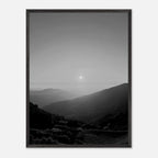 Black and white mounted framed poster of California Central Coast sunset, part of My Store's Studio Edition travel collection.